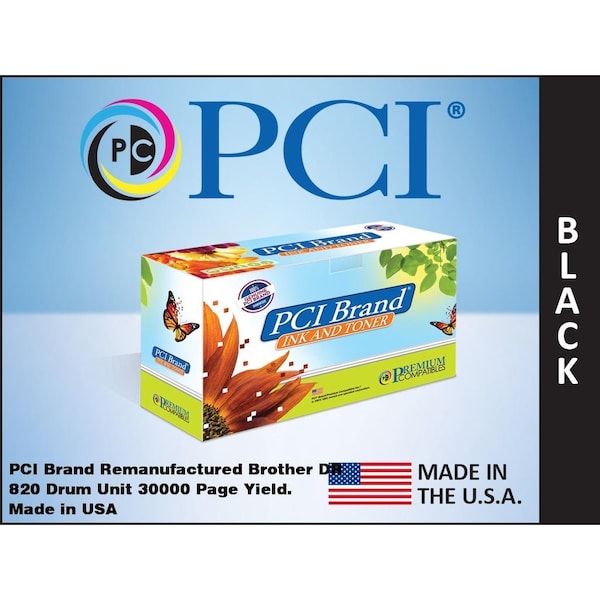 Pci Reman Brother DR820 Drum 30K Yld for L5200 L6200 L6300, MFCL5700, L5800, L5850, L5900, L6700, L6800 DR-820-USAPCI - main